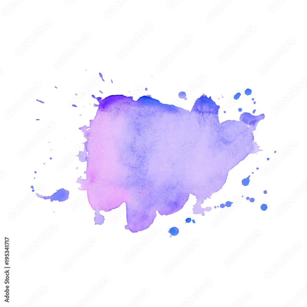Obraz premium Abstract isolated watercolor hand drawn paper texture stain on white background for text design, web, label.