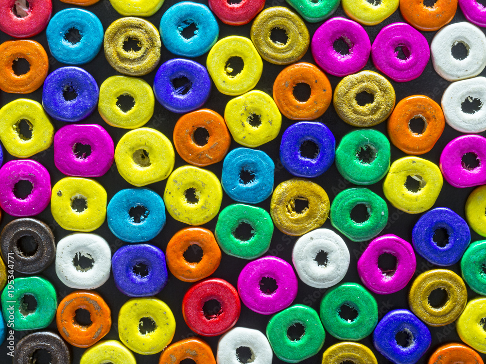 Fototapeta premium formed with rounded beads colorful abstract background