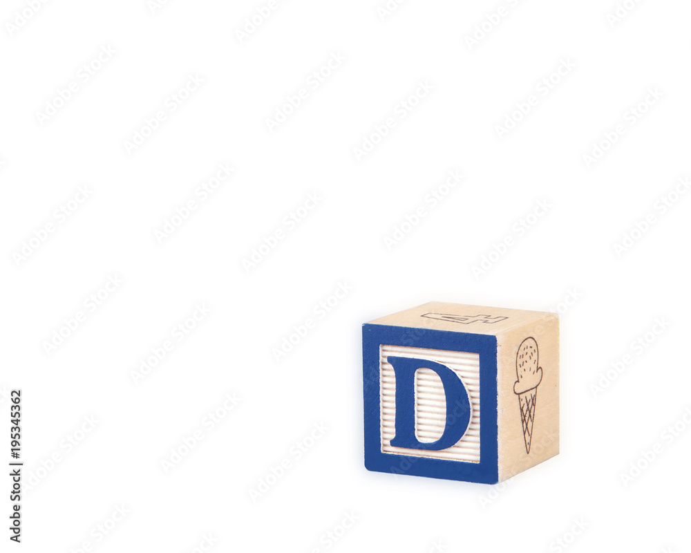 Toy Alphabet Block with Letter D Toy Alphabet Block with Letter D