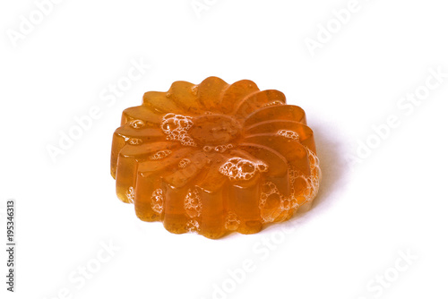 Orange soap in the form of a flower photo