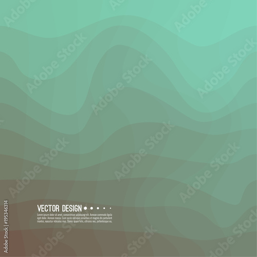 Distorted wave colorful texture. Abstract dynamical rippled surface. Vector stripe deformation background. Transition and gradation of color.