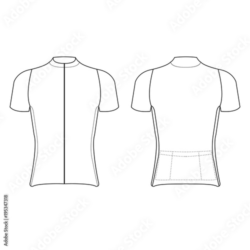 cycling jersey design blank of cycling jersey vector