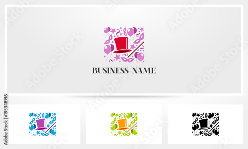 Party Organizer Host Magician Logo