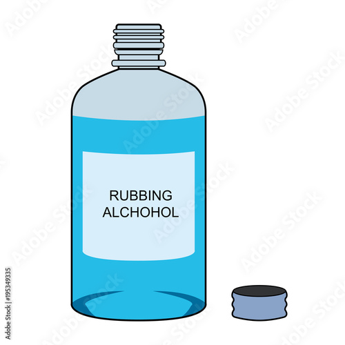 Rubbing Alcohol  Vector isolate on white