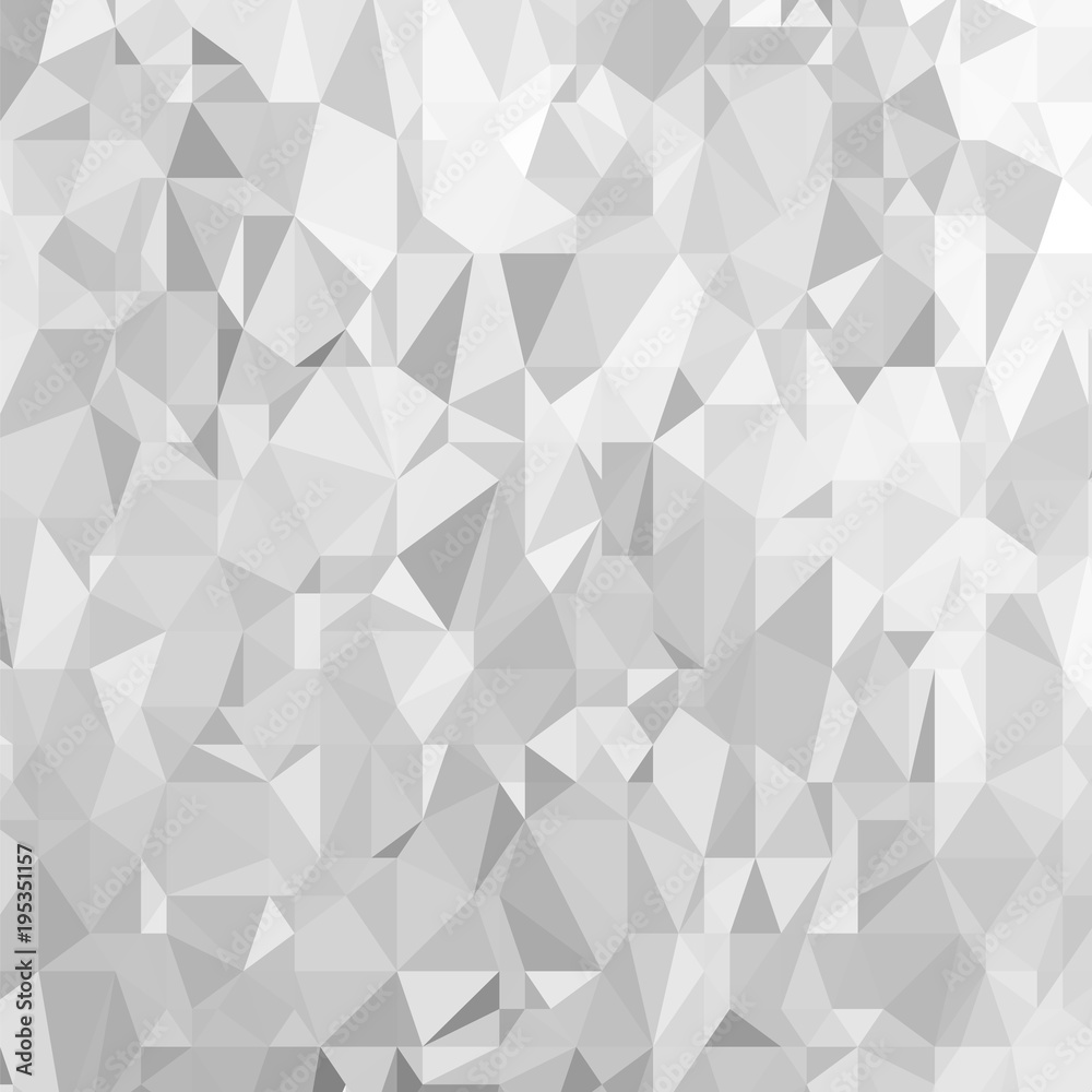 Grey Polygonal Background. Triangular Pattern. Low Poly Texture. Abstract Mosaic Modern Design. Origami Style