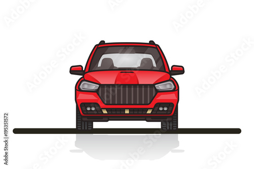 Car. Front side view.