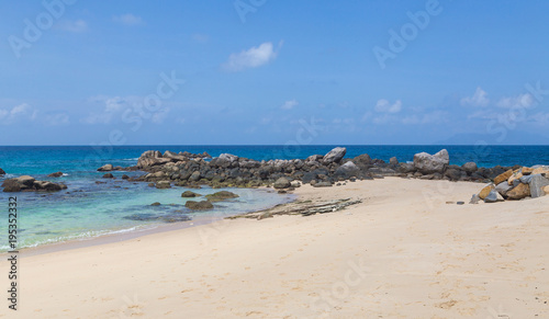 Glacis Beach Sandstrand auf Mahe Seychellen