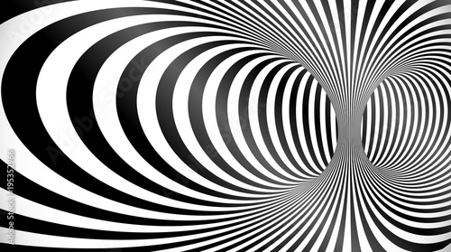 Plakat tunel ruch 3D spirala wzór