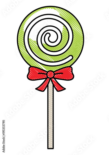 candy lollipop icon over white background, vector illustration