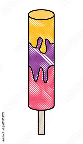 Candy stick icon over white background, colorful design. vector illustration