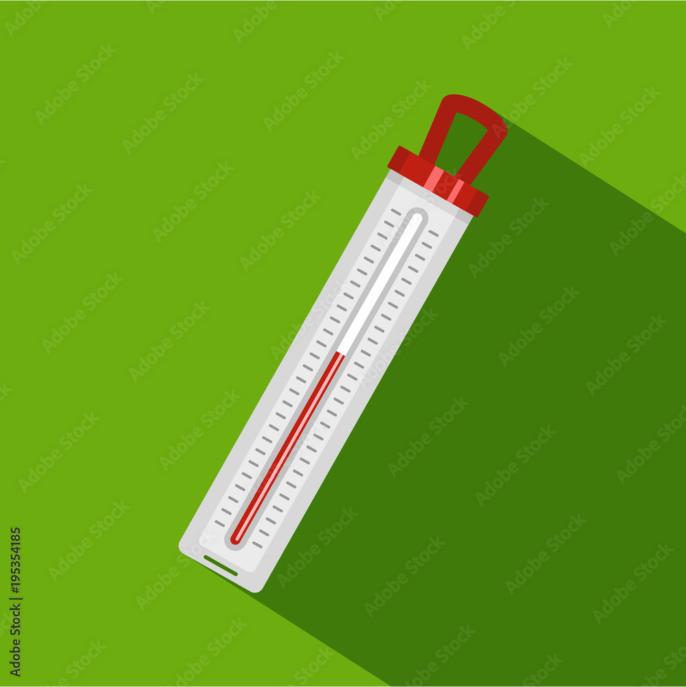 Old thermometer icon. Flat illustration of old thermometer vector icon for web Old thermometer icon. Flat illustration of old thermometer vector icon for web