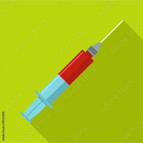 Empty syringe icon. Flat illustration of empty syringe vector icon for web