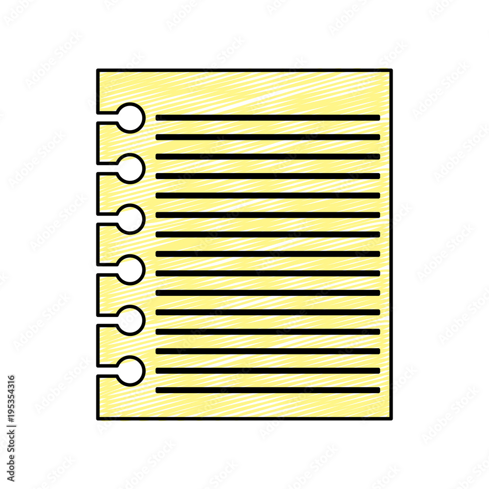 Notebook sheet icon over white background, colorful design. vector illustration Notebook sheet icon over white background, colorful design. vector illustration