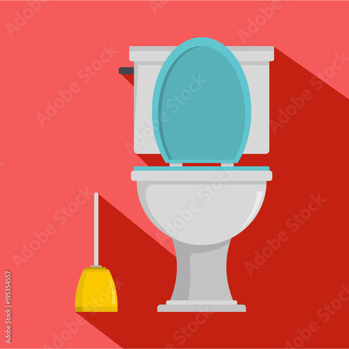 Comfort toilet icon. Flat illustration of comfort toilet vector icon for web