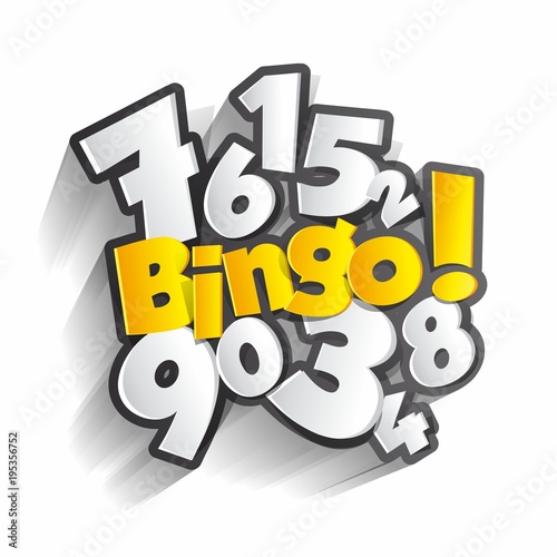Creative Abstract Bingo Jackpot symbol vector illustration