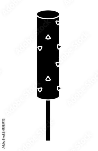 Candy stick icon over white background, vector illustration