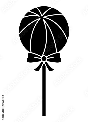 candy lollipop icon over white background, vector illustration