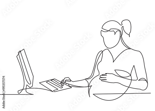 pregnant business woman