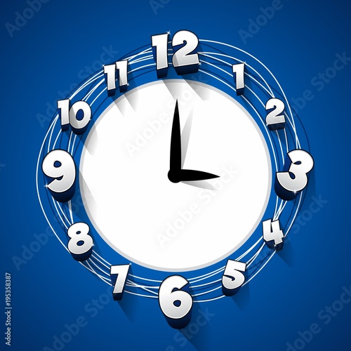 Creative abstract clock vector illustration