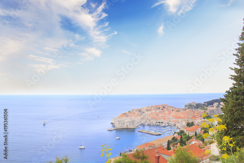 Beautiful view of the ancient city of Dubrovnik, Croatia © marinadatsenko