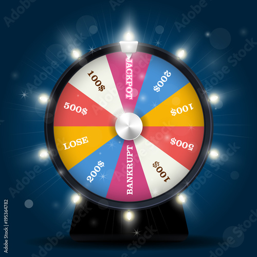 Jackpot on wheel of fortune - lottery win