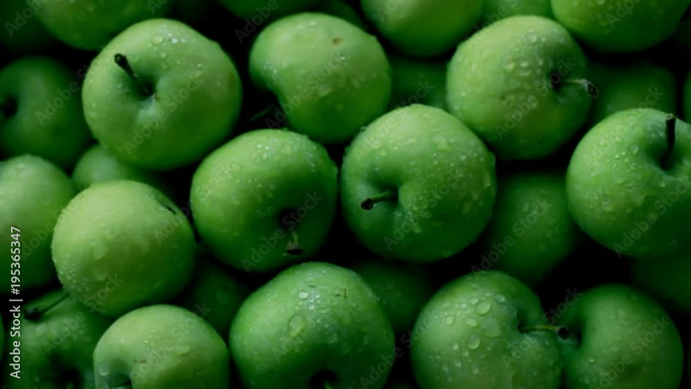 Fresh juicy green apples use as background Fresh juicy green apples use as background