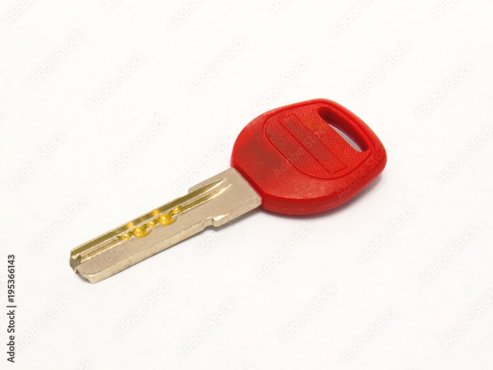 Door key on a white background Door key on a white background