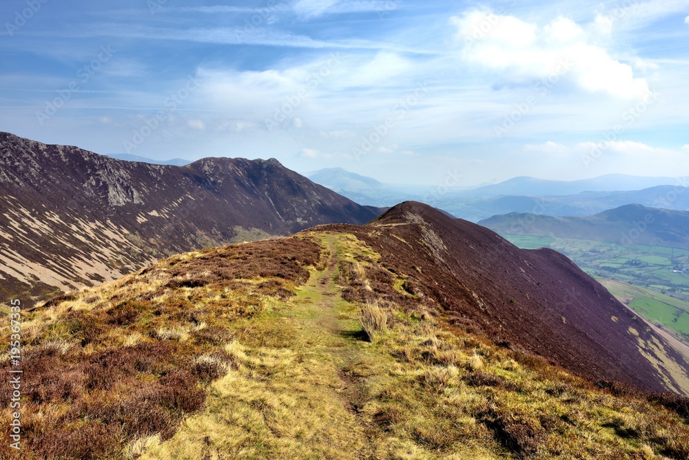 The ridgeline along to Ard Crags