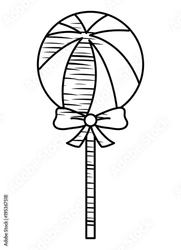 candy lollipop icon over white background, vector illustration