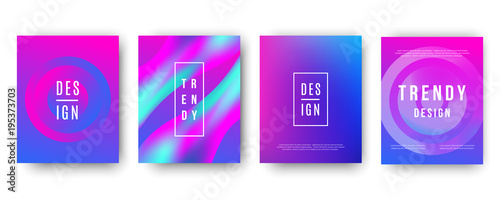 Modern futuristic ultra violet covers set