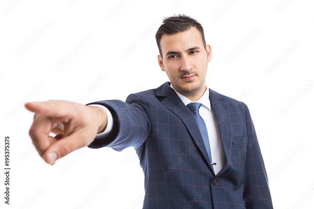 Boss manager showing fired dismiss gesture. Boss manager showing fired dismiss gesture.