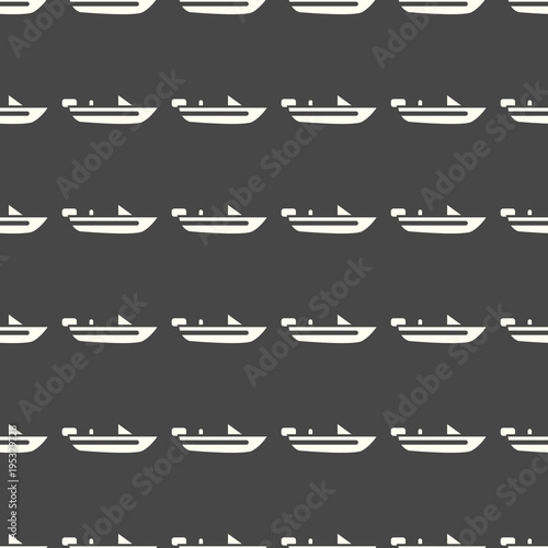 Sea transport vector illustration on a seamless pattern background