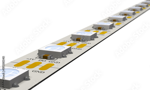 Modern LED strip (3d illustration).