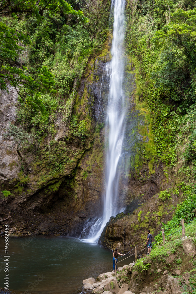 Tropical waterfalls in Costa Rica