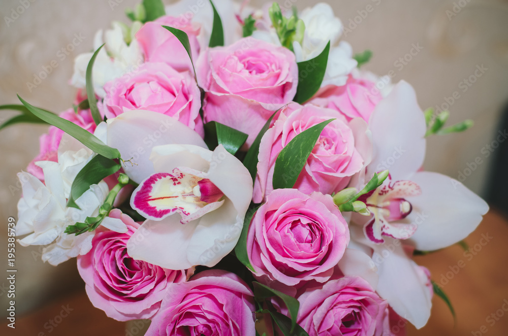 rose, pink, bouquet, flower, roses, flowers, love, wedding, white, nature, floral, beauty, valentine, romantic, romance, blossom, petal, bunch, bloom, petals, gift, purple, red, color, flora