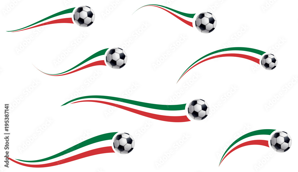 Naklejka premium BALLON DE FOOTBALL ITALIEN RAPIDE