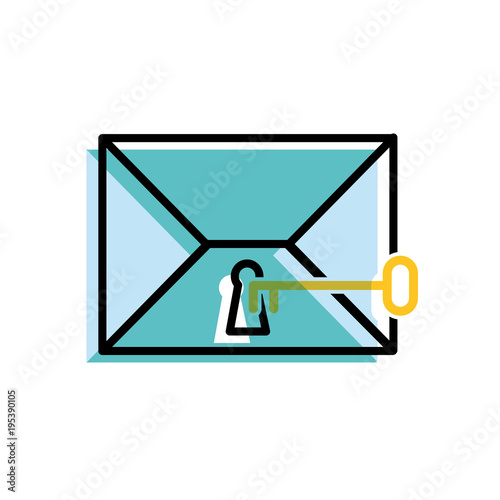 moved color letter message with key style security