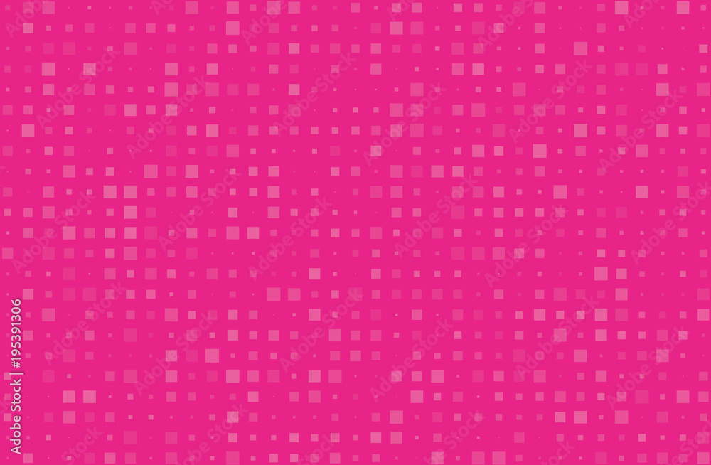 Abstract geometric pattern with small squares different size, scale. Pink color Vector illustration Abstract geometric pattern with small squares different size, scale. Pink color Vector illustration