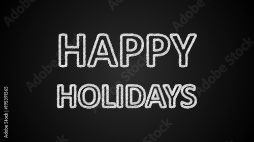 Happy holidays text, 3d rendering backdrop, computer generating, can be used for holidays festive design