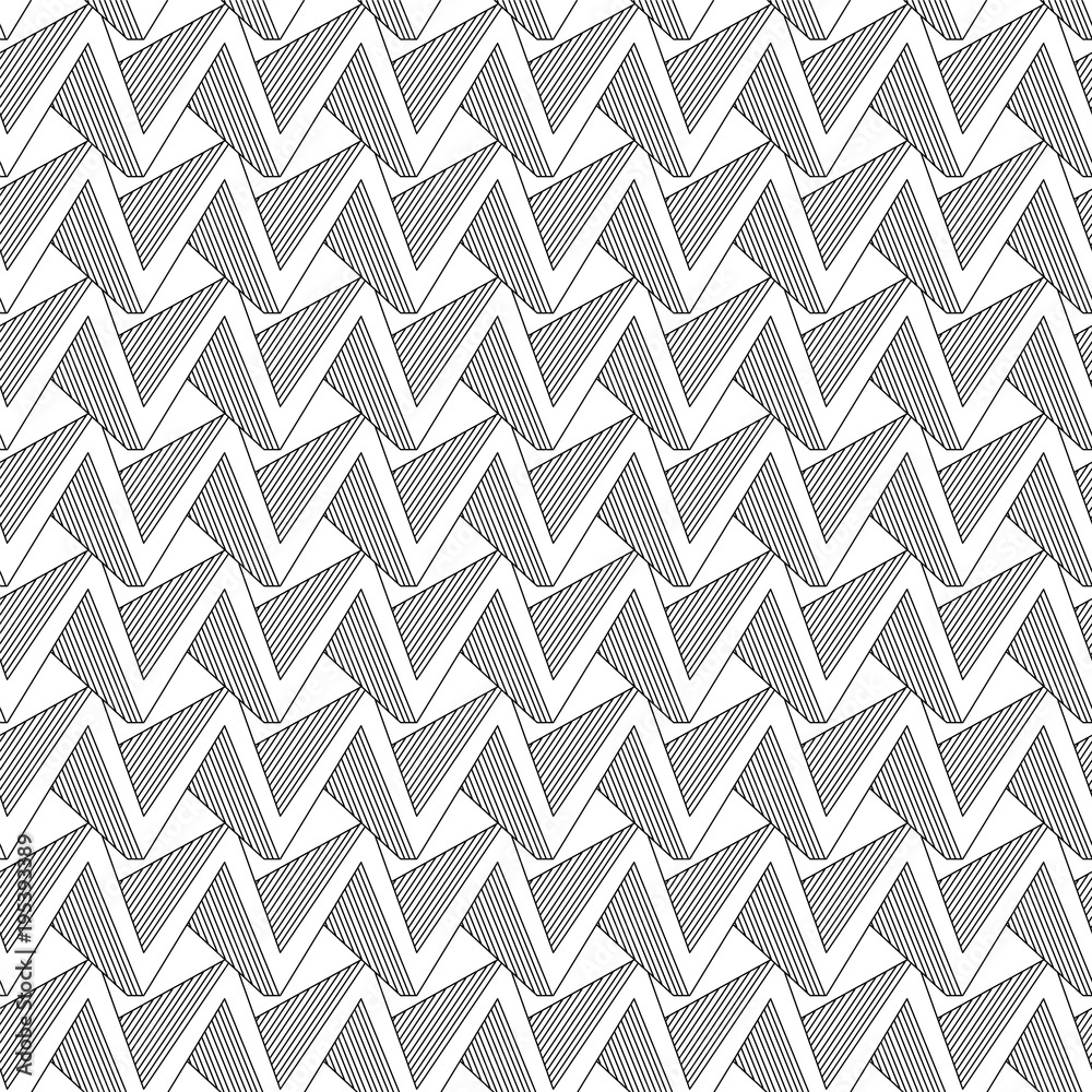 Seamless pattern - zig zag geometric background