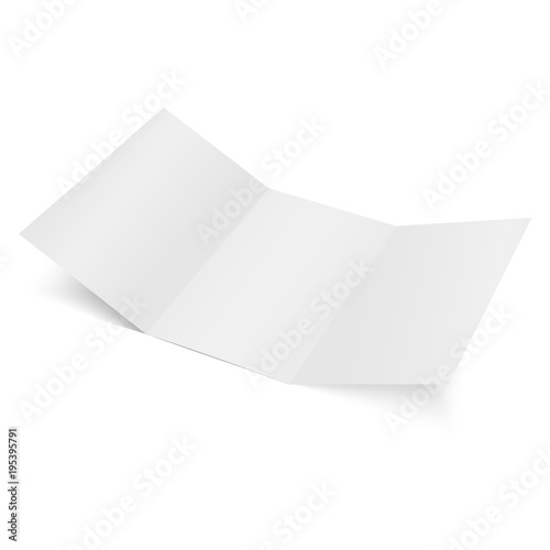 Blank of Three folded paper. Vector.