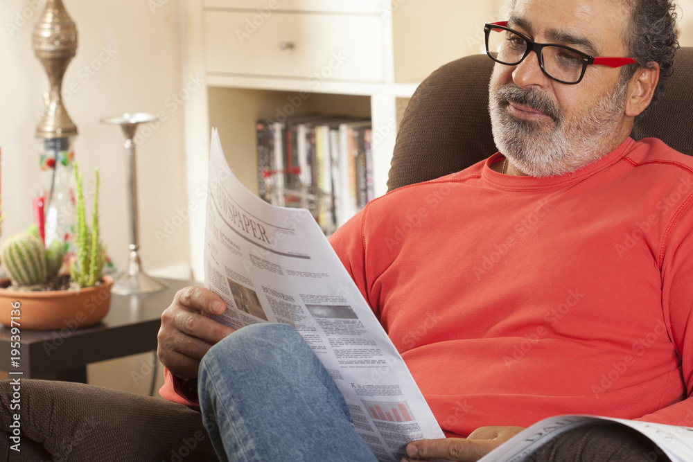 man reading newspaper man reading newspaper
