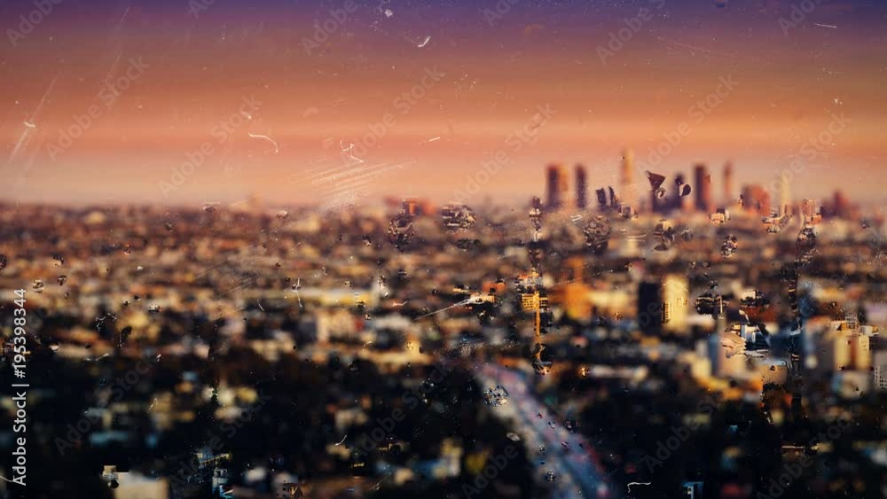 Abstract CGI motion graphics and animated background with water drops on glass Abstract CGI motion graphics and animated background with water drops on glass