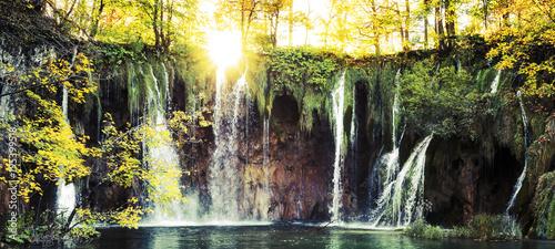Waterfalls In the sunshine