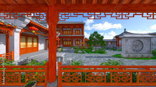 中国式住居と中庭 