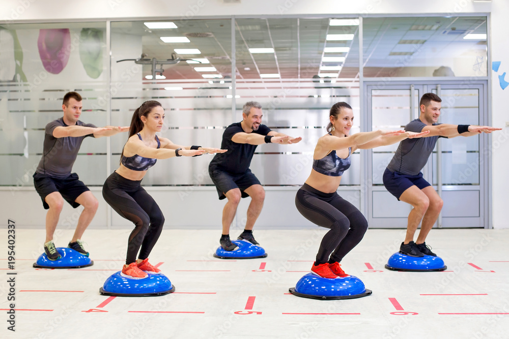 Fototapeta premium Exercising on bosu ball