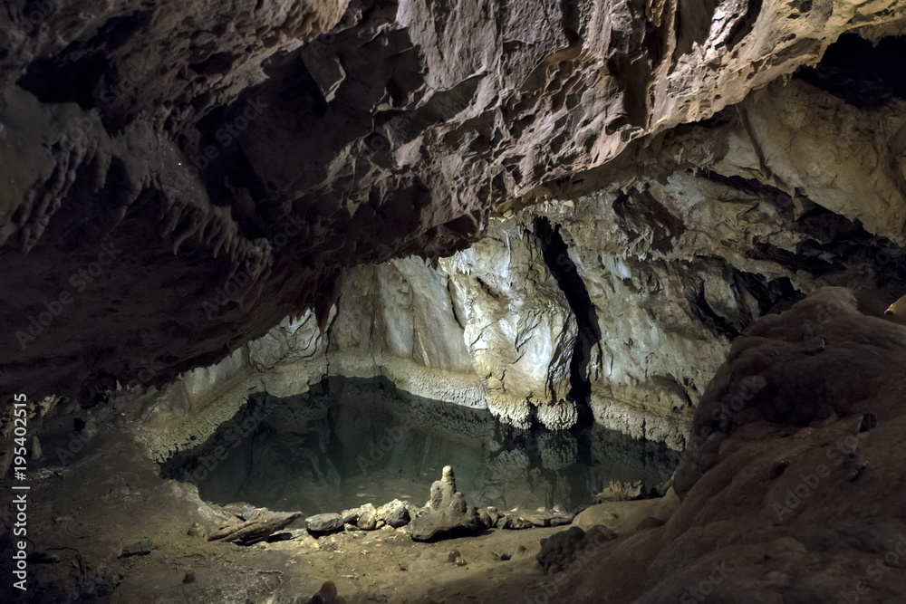 Underground lake in the Demanovska Cave of Liberty