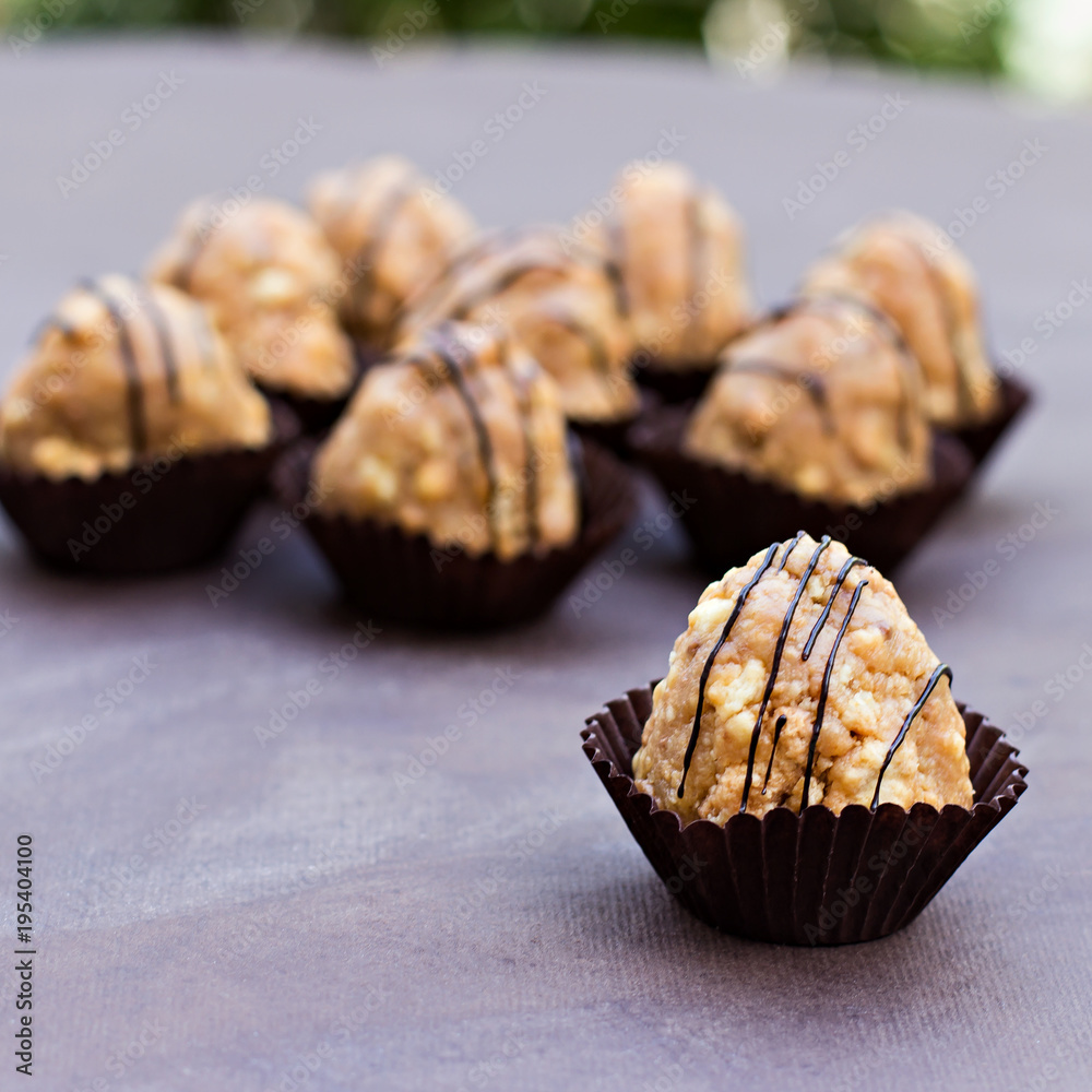 Homemade sweets. Home useful candy made from nuts. Homemade sweets. Home useful candy made from nuts.