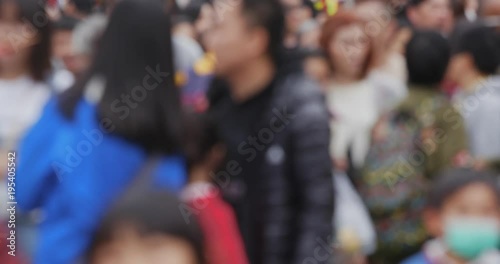 Wallpaper Mural Slow motion of traditional Lunar new year fair in Hong Kong in blur view Torontodigital.ca