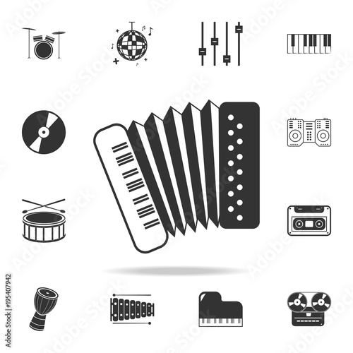 Analog stereo open reel tape deck recorder icon. Detailed set icons of Music instrument element icons. Premium quality graphic design. One of the collection icons for websites